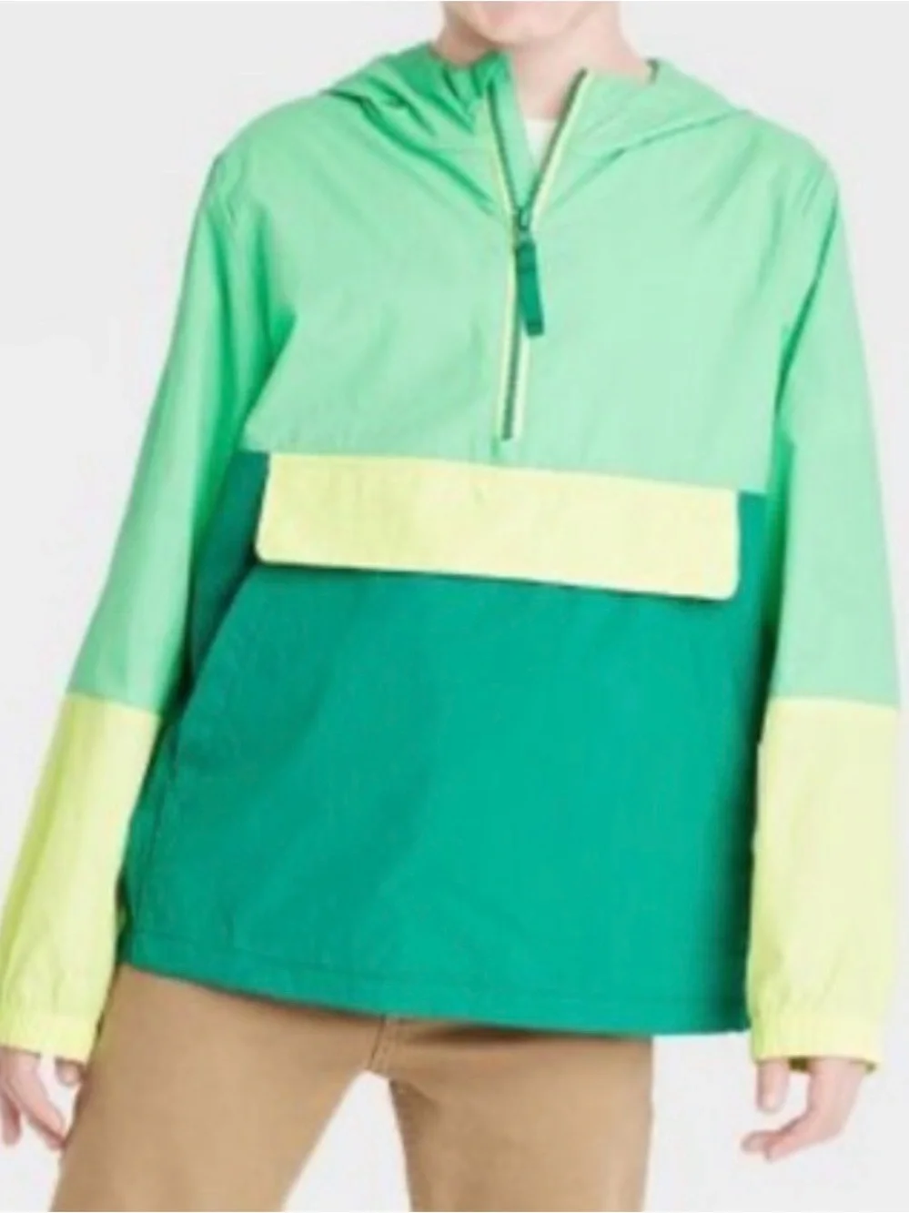 Cat & Jack Quarter Zip Pullover Colorblock Rain Jacket